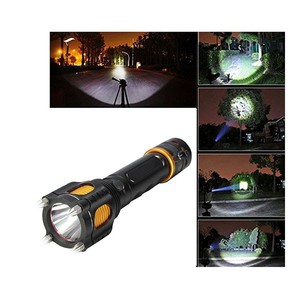 Autodefensa 2 interruptor 5 modos alto Lumen alarma Audible táctica T6 LED linterna antorcha con cabeza ataque - Product Image 6