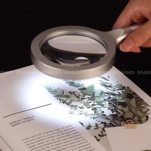 5X 10X LED Lighted Handheld <strong>Magnifier</strong> with 12 <strong>Lights</strong> for Reading, Zinc Alloy Metal Material <strong>Magnifier</strong>, <strong>Light</strong> Adjustable - Product Image 5
