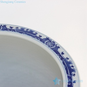 หม้อโบราณพอร์ซเลนขนาดใหญ่สีฟ้าและสีขาวพร้อมมือจับรูปสิงโตดีไซน์แบบชาวตะวันออกดีไซน์จิ่งเต๋อเจิ้นปี RYLU120 - Product Image 3