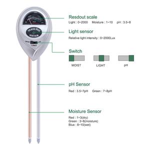 3 in 1 Soil PH น้ำความชื้นความเป็นกรดความชื้นแสงแดดสวนพืชดอกไม้ Moist Tester เครื่องมือเครื่องมือ - Product Image 3