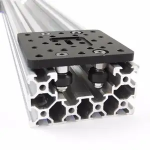 250mm 500mm 1000mm 1500mm Long Silver Anodized V Slot Aluminum 6063 T-5 C Beam Liner Rail