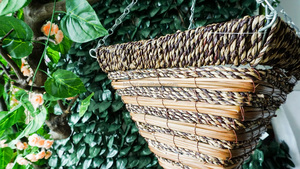 Cesto di fiori appeso a forma di cono e corda personalizzato all'ingrosso con gancio di filo | Supporto per piante Decorative da giardino eco-friendly - Product Image 5