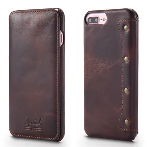 新款设计真皮信用卡插槽手机壳适用于 iPhone 7 Plus 保护套阿里巴巴畅销产品