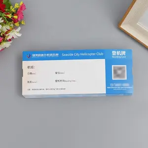 Label Manufacturer Customized Direct Thermal Paper Boarding Pass Printing Airline Label