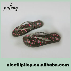 personalizada de alta calidad baratos astilla pvcú<span class=keywords><strong>nico</strong></span> correa de la pantalla de seda impresión de zapatillas - Product Image 1