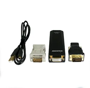 Adaptor Kartu Grafis, USB 3.0 Ke DVI 2048*1152 USB-DVI-HD/VGA Audio Multi-tampilan