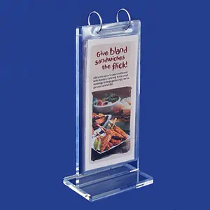 Acryl Flip Menu Houder A4 A5 Clear Lucite Tafel Menu Stand Met A5 Zak Acryl Menu Houder Standaard Met Flip Chart Clip