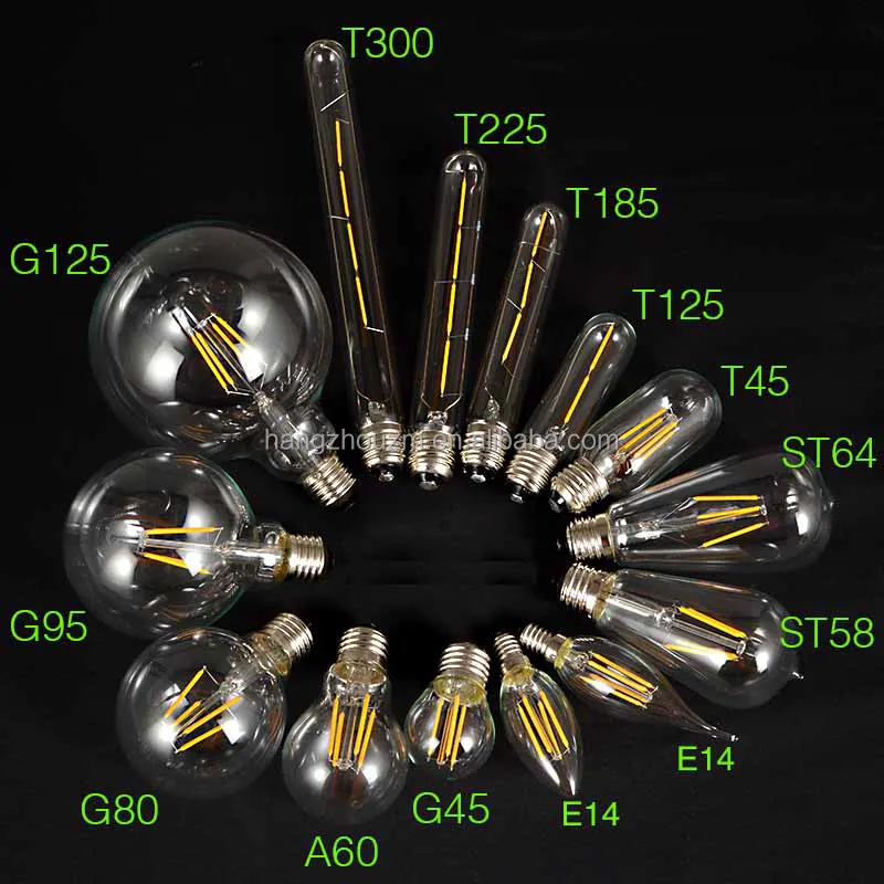 Оптовая цена 2 Вт 4 Вт 6 Вт сферическая лампа E26 E27 E14 E12 с регулируемой яркостью G45 Светодиодная лампа накаливания