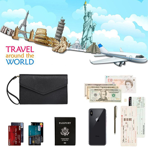 Custom <strong>Trifold</strong> Wrist <strong>Wallet</strong> Passport Holder RFID Protected Leather Women Travel <strong>Wallet</strong> - Product Image 6