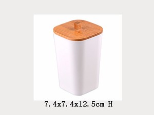 Jabonera de plástico rectangular de diseño de madera especial con bandeja de Bambú - Product Image 5