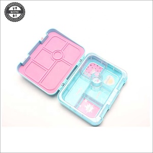 6 Compartment Plastic Leakproof Bento Lunch Box Container for Kids