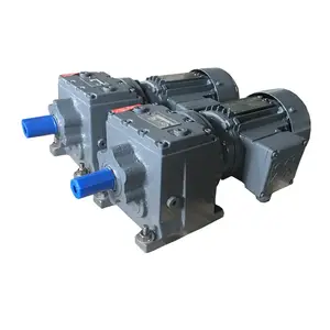 R series helical gears forward reverse gearbox speed reducer transmission gearbox iron casting output shaft