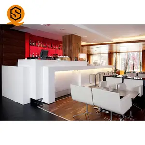 Барная стойка, дизайн сверху, OEM акриловая сплошная поверхность, барная стойка для дома или клуба, светодиодный барный стол