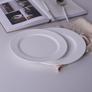 Piatti da Cena in Porcellana Bianca Ecologica per Hotel, Resistenti agli Scheggiamenti, Adatti a <span class=keywords><strong>Microonde</strong></span> e Lavastoviglie, Stile Europeo - Product Image 3