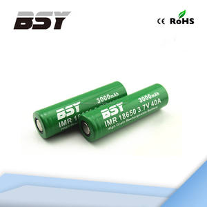 Bsy 3000 mah imr 18650 3000 mah 3.7 v 40a alta drenaje batería recargable para ipv 3 batería li ion - Product Image 1