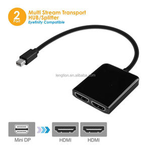 4K <span class=keywords><strong>Mini</strong></span> <span class=keywords><strong>DisplayPort</strong></span> <span class=keywords><strong>a</strong></span> <span class=keywords><strong>2</strong></span> <span class=keywords><strong>HDMI</strong></span> MST <span class=keywords><strong>HDMI</strong></span> Multi Monitor divisor Hub para PCs con Windows IOS - Product Image 3