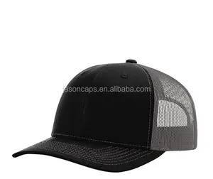 Popular wholesaler plain trucker hat adjustable mesh cap black grey summer baseball hat