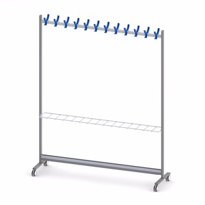 Séchoir à linge horizontal mobile en aluminium de couleur bleue - Product Image 2