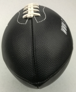 Ballons de football américain ActEarlier en cuir PVC noir à surface grainée, avec logo personnalisé imprimé, taille 9 - Product Image 4