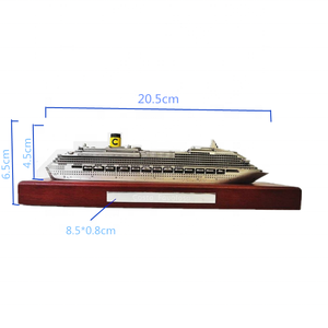 Modelos de transbordadores en miniatura fundidos a presión de alta calidad con base de madera como regalo de recuerdo - Product Image 1
