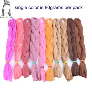 Extensiones de Cabello sintético suave y sedoso, para trenzas de ganchillo, jumbo trenzado, 24 pulgadas, 80g, gran cantidad - Product Image 2