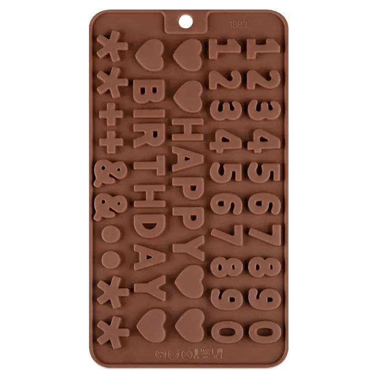 Molde para hornear Chocolate de silicona con forma de letra y alfabeto, para velas de cumpleaños, dulces y más