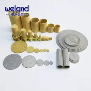 Poudre poreuses en acier inoxydable et titane, filtre métallique Bronze, 1, 5, 10, 20, 50, 100 microns, disque filtrant