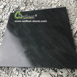 Honed Black Slate Fireplace <strong>Hearth</strong> <strong>Slabs</strong> for Stove - Product Image 6