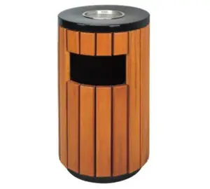 Wood Trash Can Communtiy Wpc Wood Trash Cans And Wooden Bin With Ashtray For Plaza Rubbish Bin