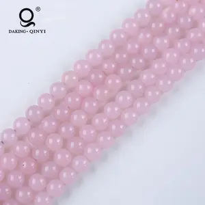 Bán buôn 4mm 6mm 8mm10mm Vòng Rose quartza pha lê đá quý đối với trang sức làm