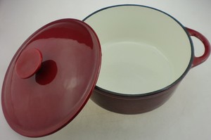 Sgs y la fda lfgb certificación fasion nuevo rojo esmalte cazuela de hierro fundido plato/cazuela - Product Image 4