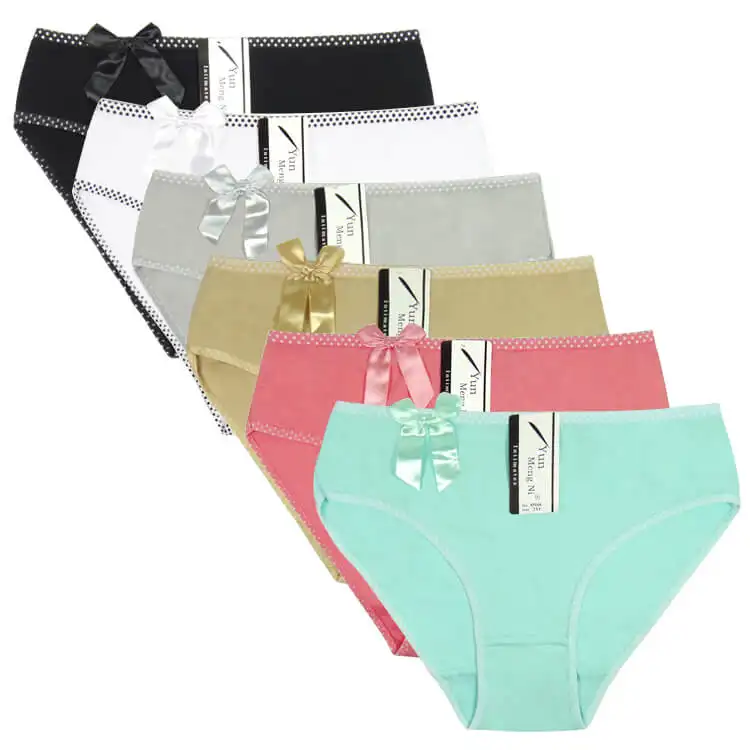 Yun Meng Ni Underwear XXL/XXXL/XXXXL Plain Colors Daily Cotton Panties Big Size Woman Underwear