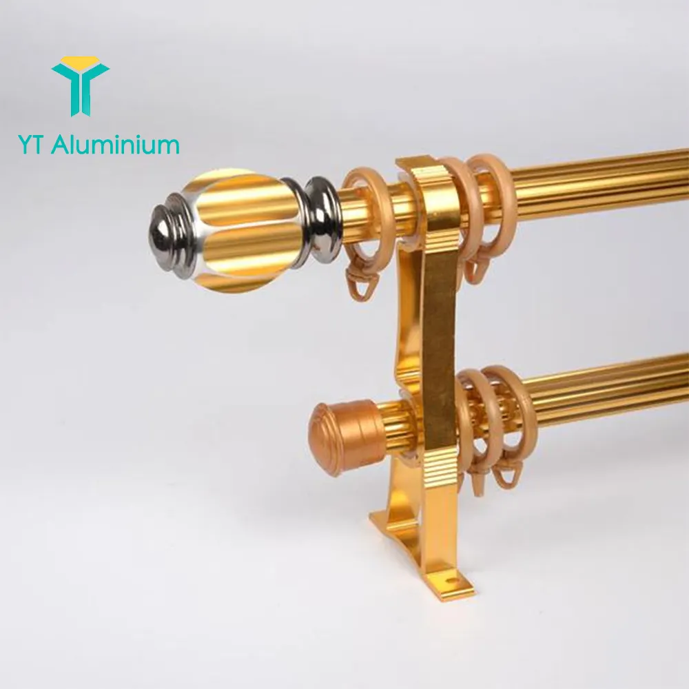 28mm 35mm Curtain Rod Wholesale Custom Aluminum Curtain Rods Double Rod and Track Curtain Rail