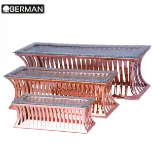 Tier Kuchenst änder Glasplatten mit Edelstahl Riser für Buffet Display, Rack Buffet Riser zu verkaufen