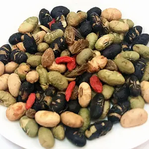 Muối biển trái cây sấy khô và đậu nành rang hỗn hợp Goji Berries Nho Khô edamame Snack