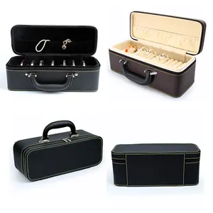 便携式高级高品质皮革手链展示盒珠宝组织者包装盒