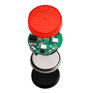 Wireless RGB flashing led warning light with 3V cr2032 battery red color strobe door anti collision for cars