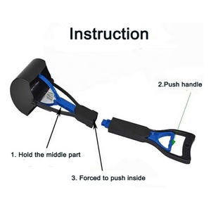 Pelle à Pooper en plastique pliable pour chien, pelle à manche longue, ramasseur de déchets, pour animaux de compagnie, Pooper, nouveau, prêt à l'emploi - Product Image 6