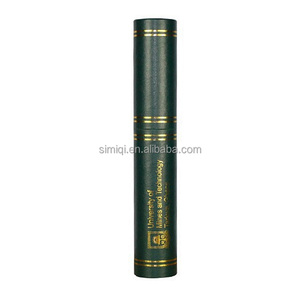 Tube de <span class=keywords><strong>diplôme</strong></span> en cuir sur mesure de vente chaude/défilement avec cercles <span class=keywords><strong>et</strong></span> logo en feuille d'or - Product Image 4
