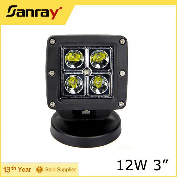 3 Inç 12 W LED İş Işık 4D Optik LED Sürüş Işık Oto LED İş Işık