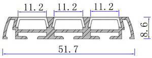Superfície Montada Triple Row <span class=keywords><strong>Led</strong></span> Perfil De Extrusão De Alumínio Para Três Tiras De <span class=keywords><strong>LED</strong></span> - Product Image 3