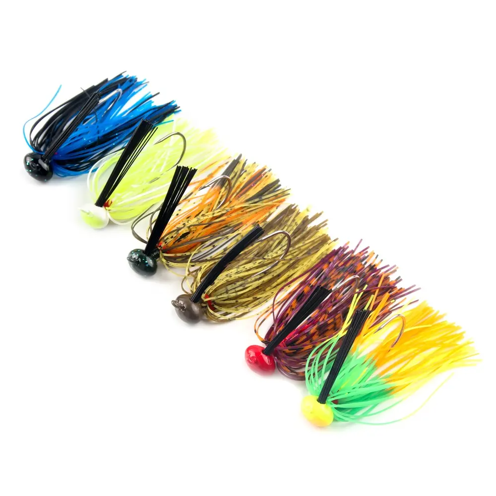 12g5cm nouveaux appâts de pêche 6 couleurs barbe jupe leurre en plastique souple leurre spinner appâts