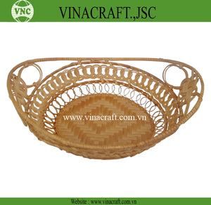 Handmade Popular Oval Bamboo Storage <b>Basket</b> <b>Weaving</b> for Packaging - Product Image 3