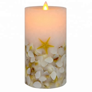 Vacaciones decoración de Navidad 3D flameless real mar <span class=keywords><strong>shell</strong></span> dentro parpadeo led velas - Product Image 6