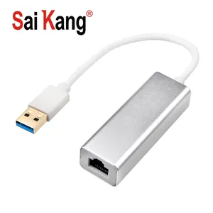 Lkm SaiKang grosir sisi ganda multi charger kabel data usb untuk android 10 cm USB 3.0 ke Lan Ethernet Hub Adapter Converter