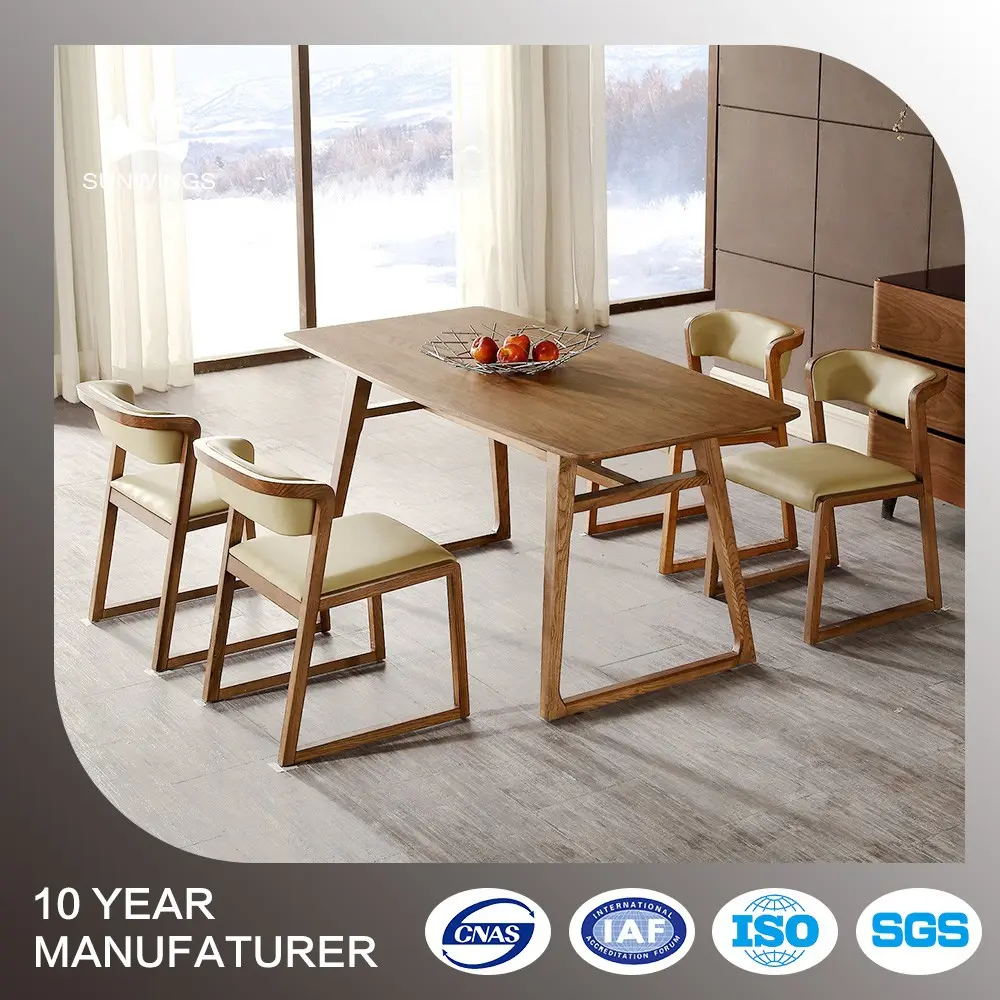 2016 dernières nouveau design table à manger en bois ensembles fabriqués en chine
