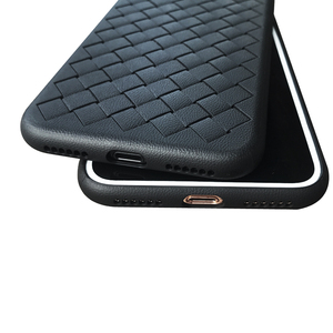 Puro tejido hecho a mano cubierta de cuero genuino de teléfono móvil caso para iPhone 6 7 8 X - Product Image 2