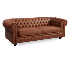 Divani Casa Sir William Genuine Leather Sofa / Chesterfield Sofa