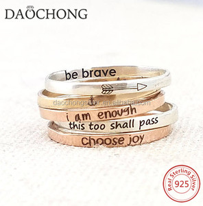 Dainty Jewelry Personalized Inspiration S925 <strong>Silver</strong> <strong>Stacking</strong> <strong>Ring</strong> - Product Image 2