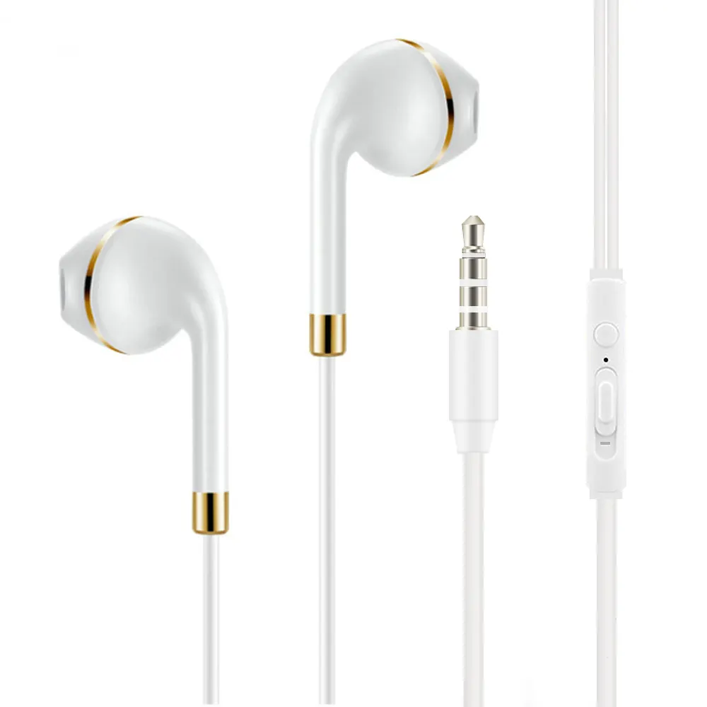 Cheap High Quality White Wired 3.5mm Headset Headphone Earphone